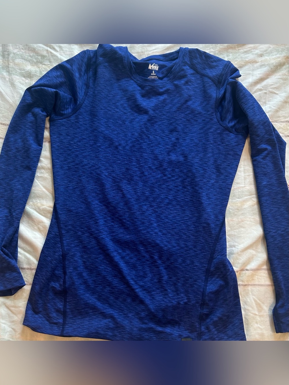 REI Women’s Long Sleeve Cobalt Blue Active Crew Neck Base Layer EUC Top S